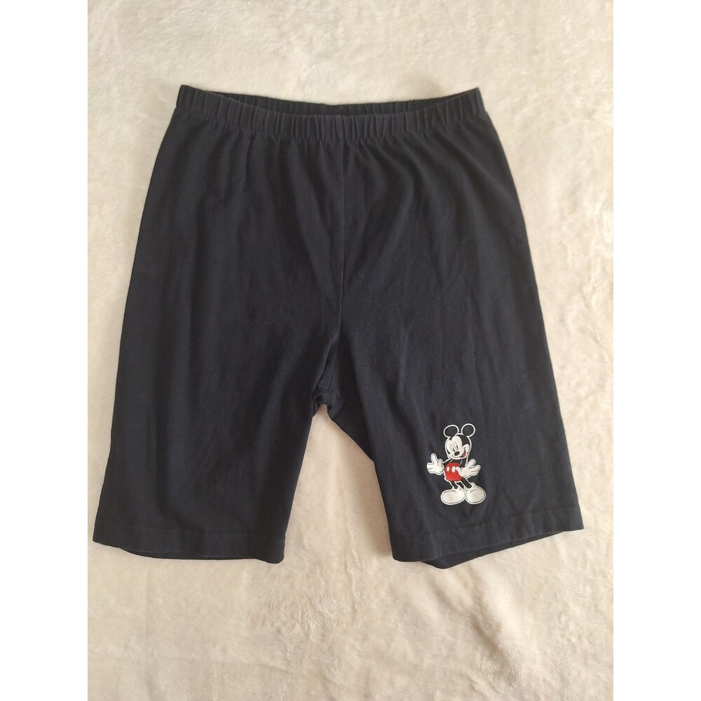 Vtg Disney Unlimited Mickey Mouse Womens M Shorts Stretch 1990s RARE Black Jerry